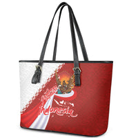 Indonesia Independence Day Leather Tote Bag Dirgahayu-Long Live Indonesia