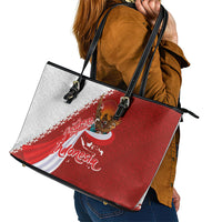 Indonesia Independence Day Leather Tote Bag Dirgahayu-Long Live Indonesia