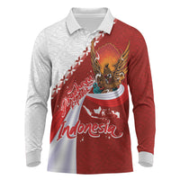 Indonesia Independence Day Long Sleeve Polo Shirt Dirgahayu-Long Live Indonesia