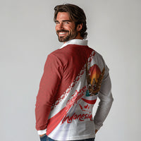 Indonesia Independence Day Long Sleeve Polo Shirt Dirgahayu-Long Live Indonesia