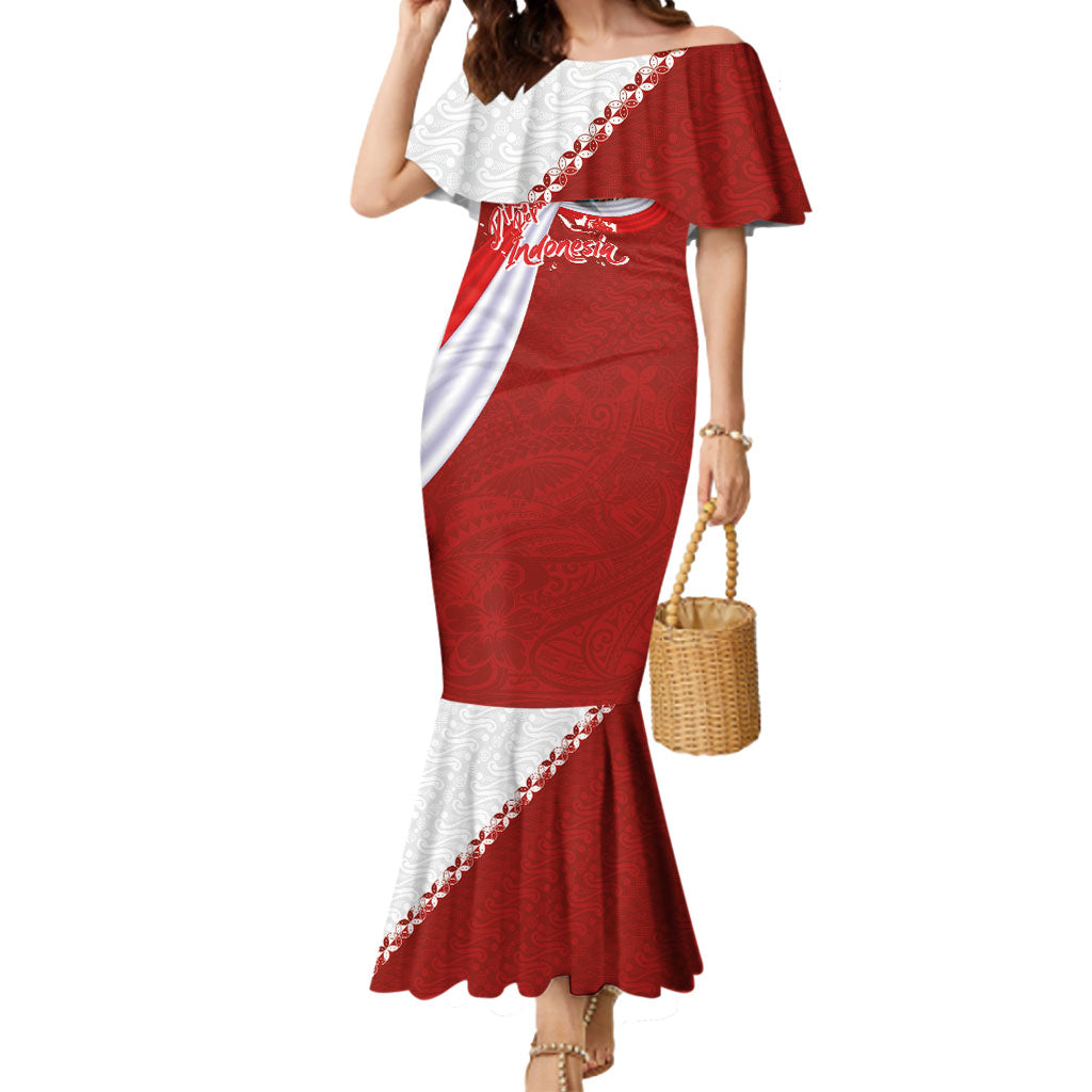 Indonesia Independence Day Mermaid Dress Dirgahayu-Long Live Indonesia