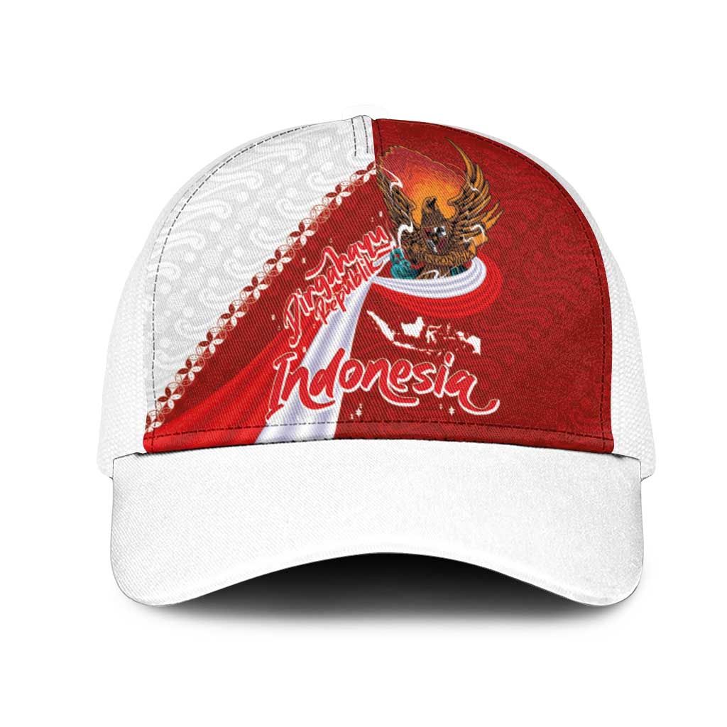 Indonesia Independence Day Mesh Trucker Cap Dirgahayu-Long Live Indonesia