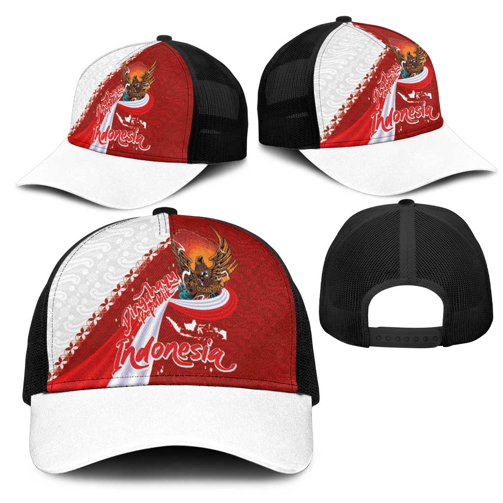Indonesia Independence Day Mesh Trucker Cap Dirgahayu-Long Live Indonesia