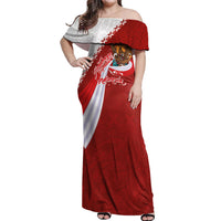 Indonesia Independence Day Off Shoulder Maxi Dress Dirgahayu-Long Live Indonesia