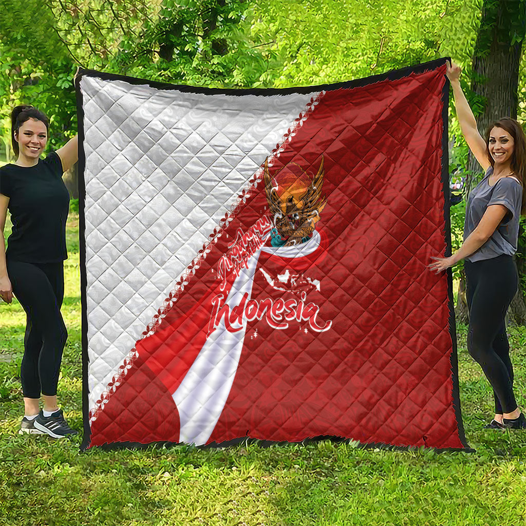 Indonesia Independence Day Quilt Dirgahayu-Long Live Indonesia