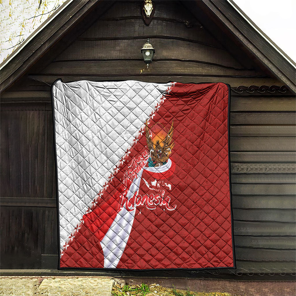 Indonesia Independence Day Quilt Dirgahayu-Long Live Indonesia