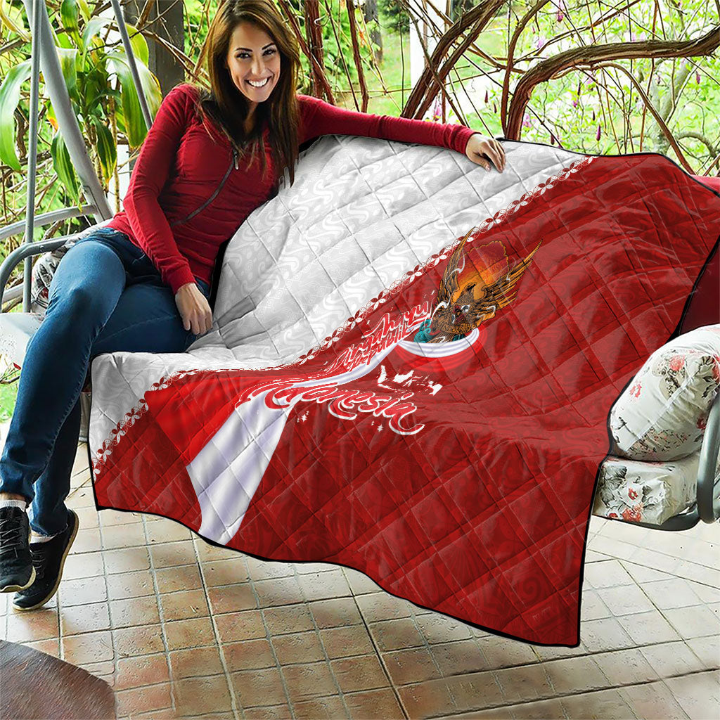 Indonesia Independence Day Quilt Dirgahayu-Long Live Indonesia