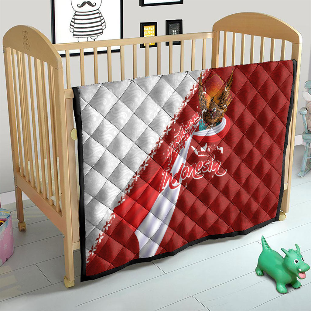Indonesia Independence Day Quilt Dirgahayu-Long Live Indonesia