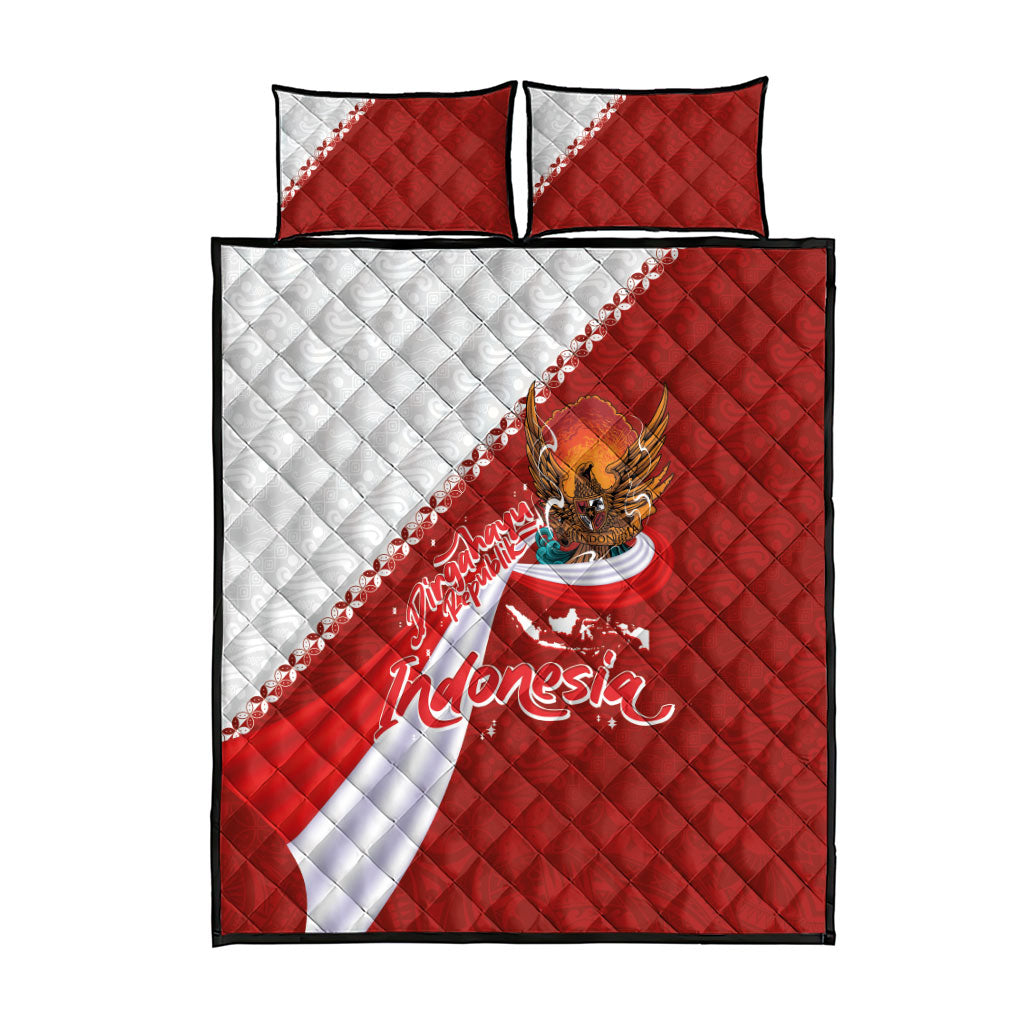 Indonesia Independence Day Quilt Bed Set Dirgahayu-Long Live Indonesia