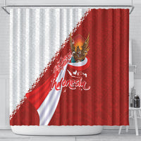 Indonesia Independence Day Shower Curtain Dirgahayu-Long Live Indonesia