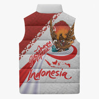 Indonesia Independence Day Sleeveless Puffer Jacket Dirgahayu-Long Live Indonesia