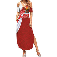 Indonesia Independence Day Summer Maxi Dress Dirgahayu-Long Live Indonesia