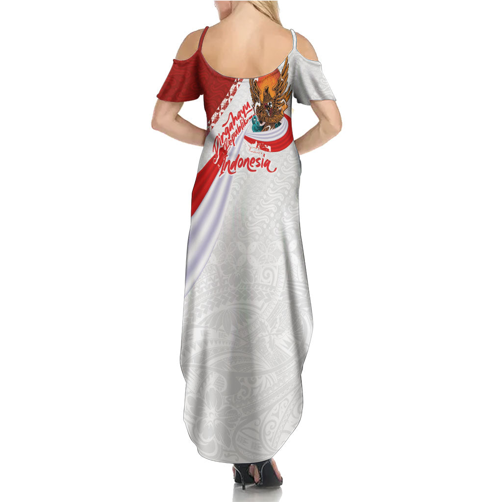 Indonesia Independence Day Summer Maxi Dress Dirgahayu-Long Live Indonesia