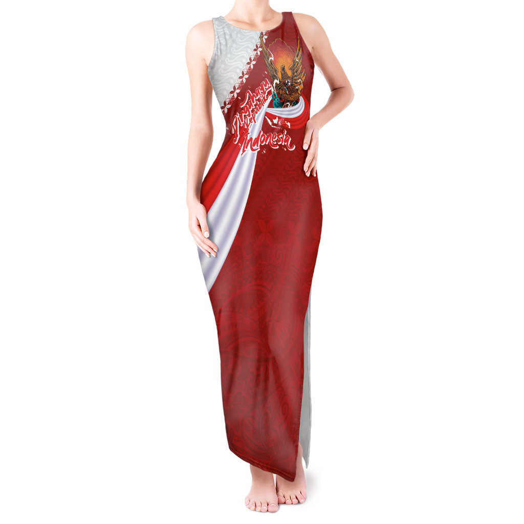 Indonesia Independence Day Tank Maxi Dress Dirgahayu-Long Live Indonesia