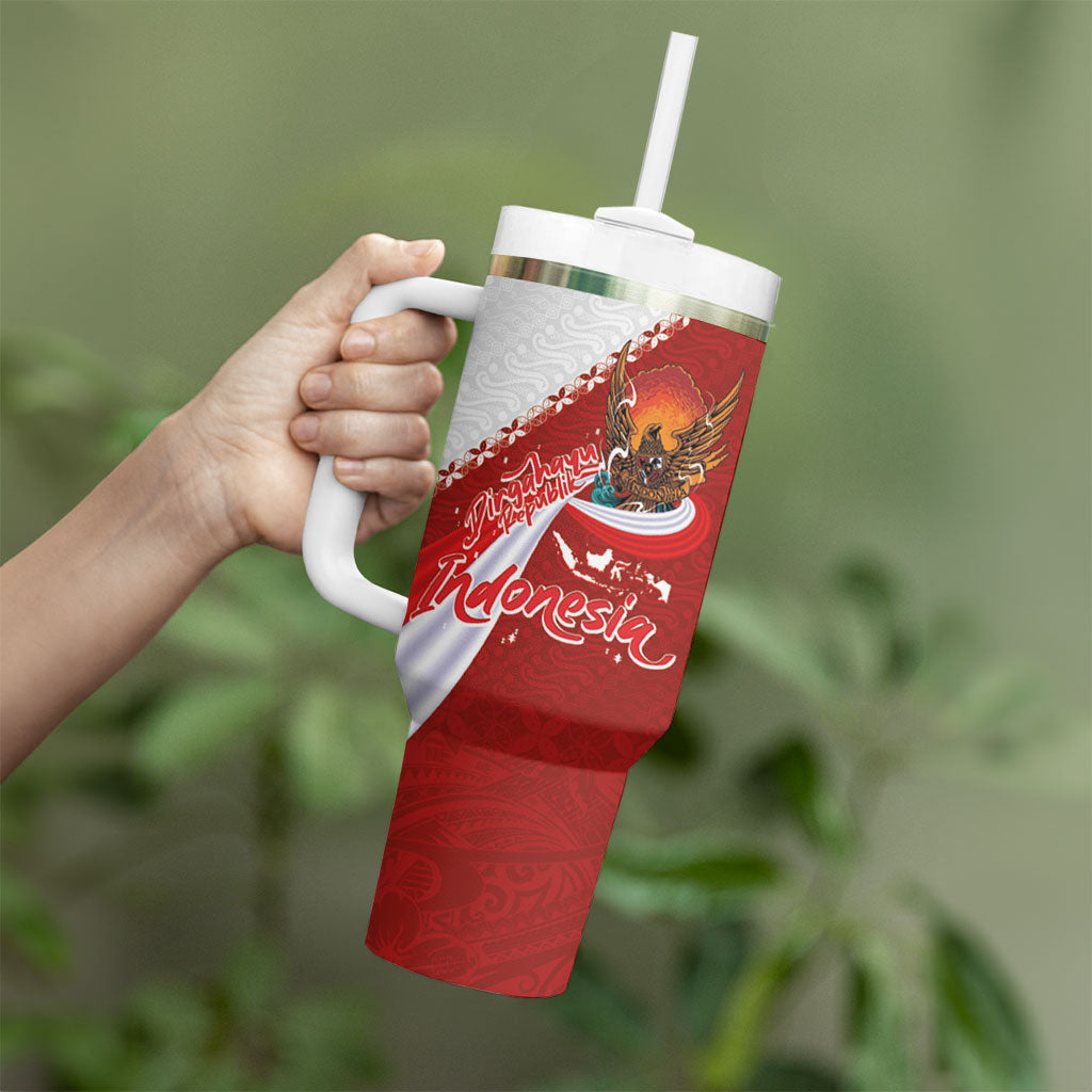 Indonesia Independence Day Tumbler With Handle Dirgahayu-Long Live Indonesia