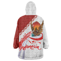 Indonesia Independence Day Wearable Blanket Hoodie Dirgahayu-Long Live Indonesia