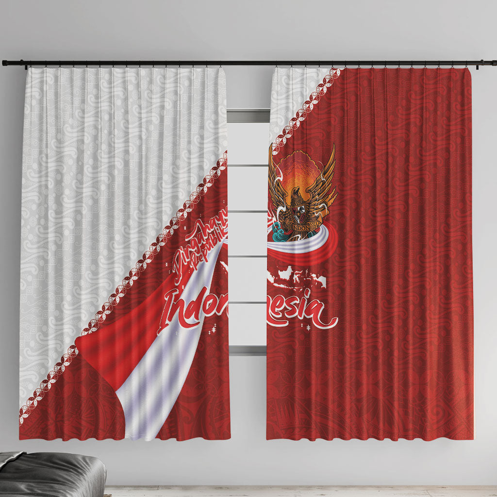 Indonesia Independence Day Window Curtain Dirgahayu-Long Live Indonesia