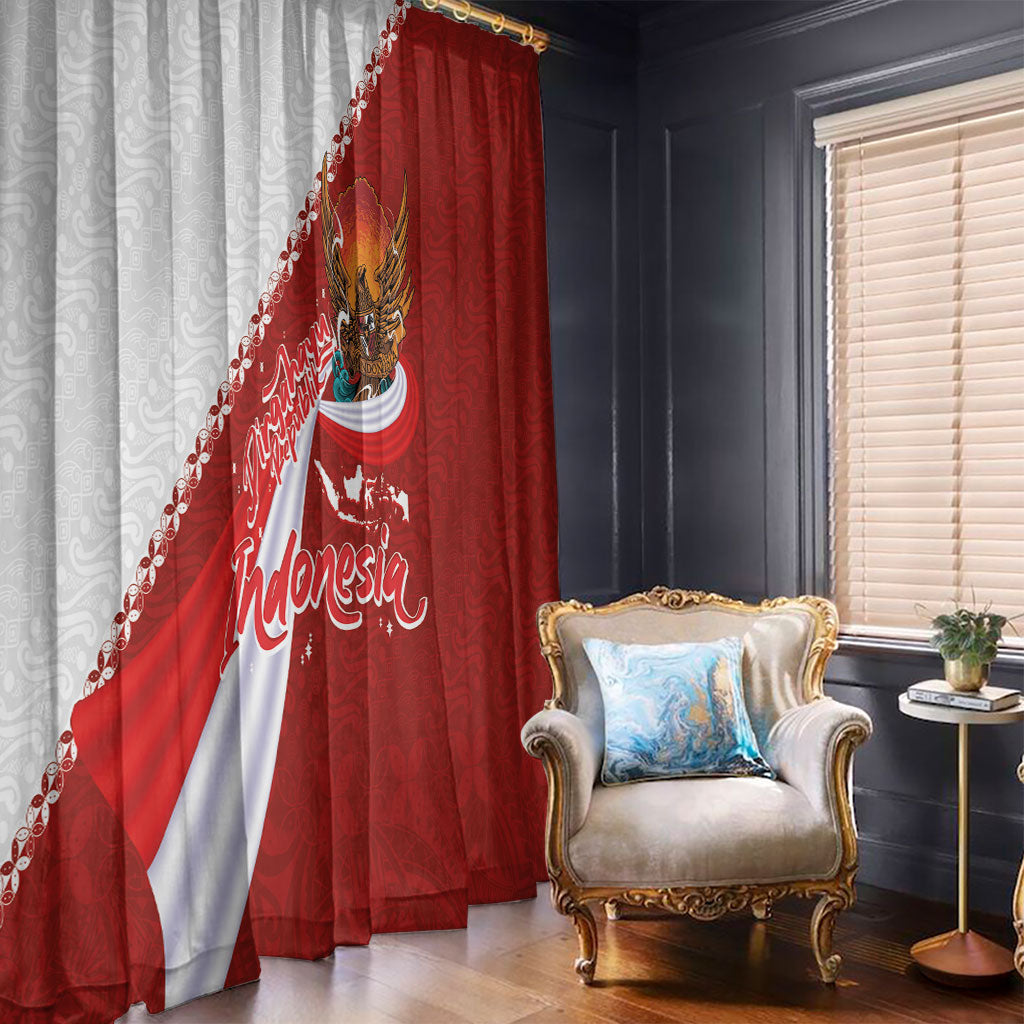 Indonesia Independence Day Window Curtain Dirgahayu-Long Live Indonesia