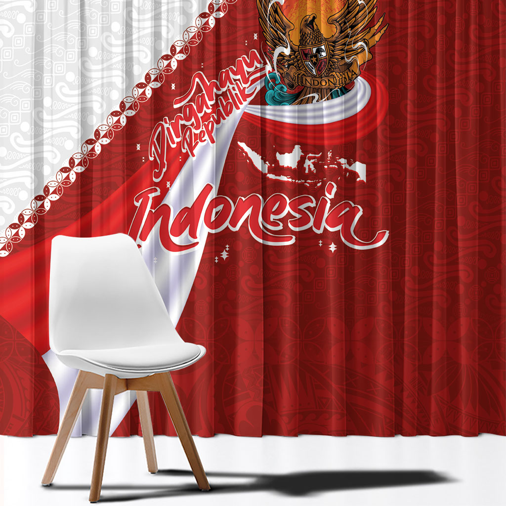 Indonesia Independence Day Window Curtain Dirgahayu-Long Live Indonesia