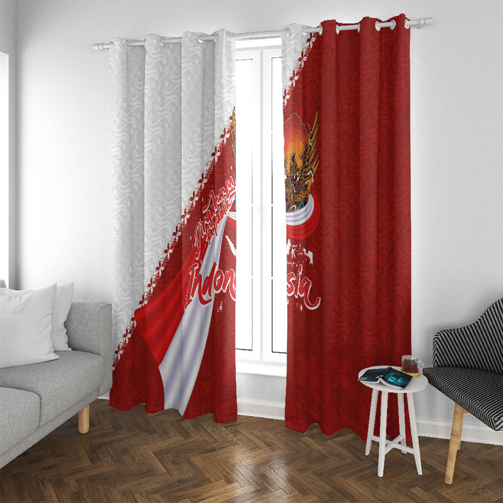 Indonesia Independence Day Window Curtain Dirgahayu-Long Live Indonesia
