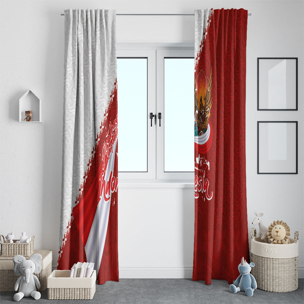 Indonesia Independence Day Window Curtain Dirgahayu-Long Live Indonesia