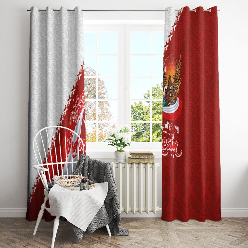 Indonesia Independence Day Window Curtain Dirgahayu-Long Live Indonesia
