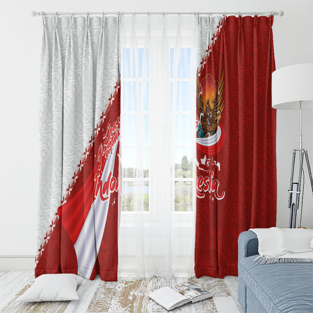 Indonesia Independence Day Window Curtain Dirgahayu-Long Live Indonesia