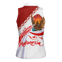 Indonesia Independence Day Women Sleeveless Polo Shirt Dirgahayu-Long Live Indonesia