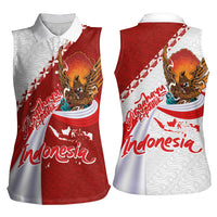Indonesia Independence Day Women Sleeveless Polo Shirt Dirgahayu-Long Live Indonesia