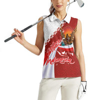 Indonesia Independence Day Women Sleeveless Polo Shirt Dirgahayu-Long Live Indonesia