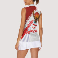 Indonesia Independence Day Women Sleeveless Polo Shirt Dirgahayu-Long Live Indonesia