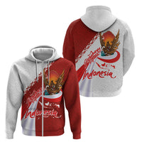 Indonesia Independence Day Zip Hoodie Dirgahayu-Long Live Indonesia