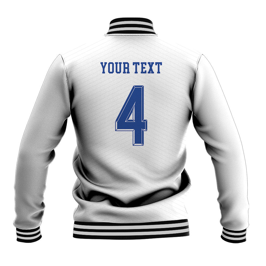 Scotland National Football Custom Baseball Jacket Flag-Inspired White Tartan Version