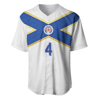 Scotland National Football Custom Baseball Jersey Flag-Inspired White Tartan Version
