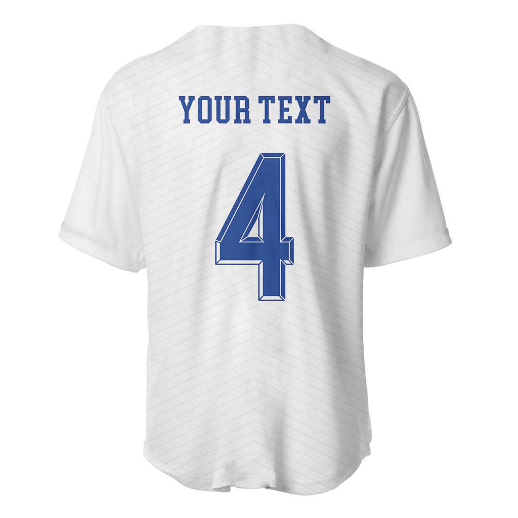 Scotland National Football Custom Baseball Jersey Flag-Inspired White Tartan Version