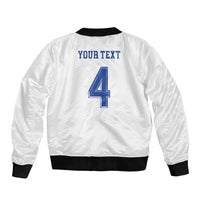 Scotland National Football Custom Bomber Jacket Flag-Inspired White Tartan Version