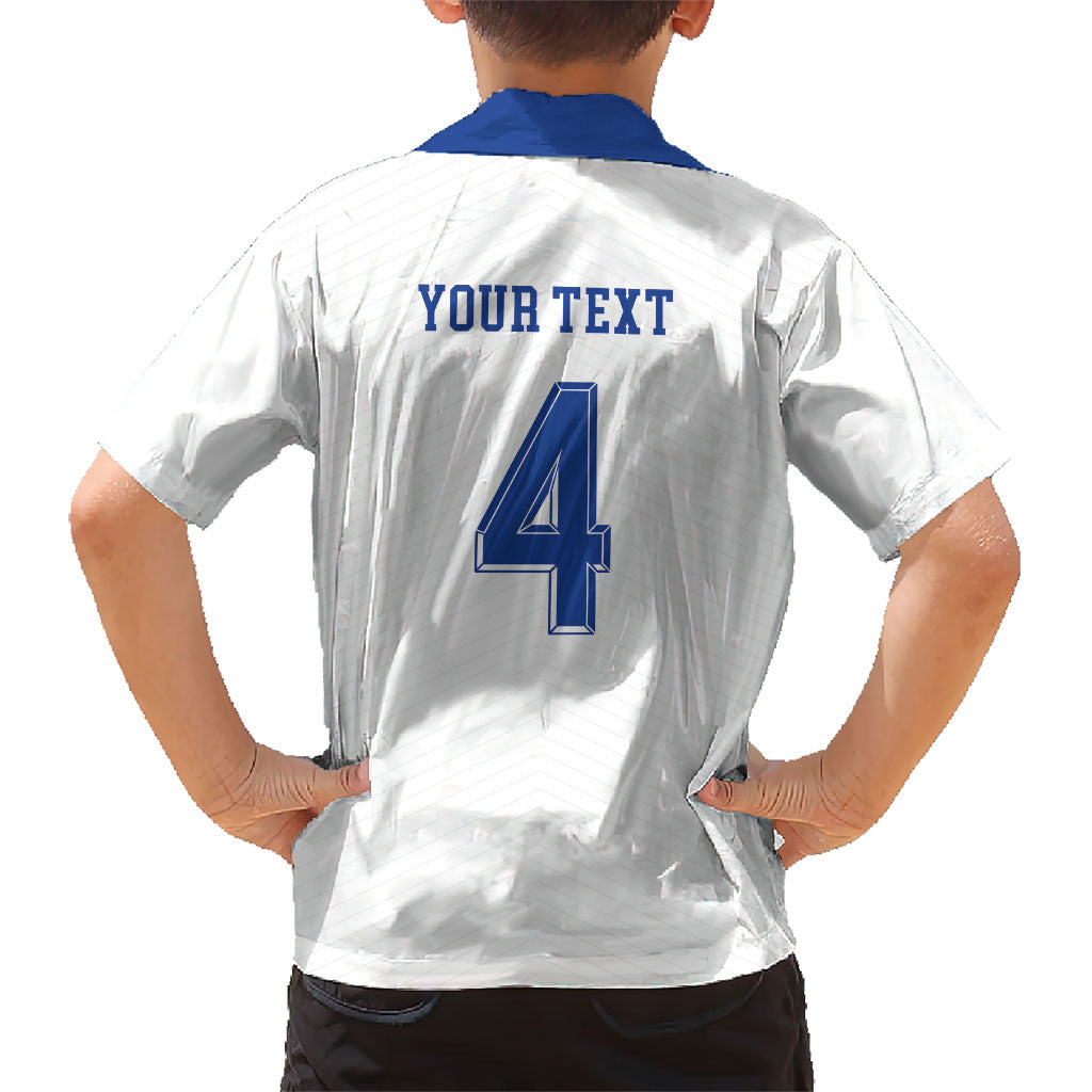Scotland National Football Custom Kid Hawaiian Shirt Flag-Inspired White Tartan Version