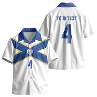 Scotland National Football Custom Kid Hawaiian Shirt Flag-Inspired White Tartan Version LT03