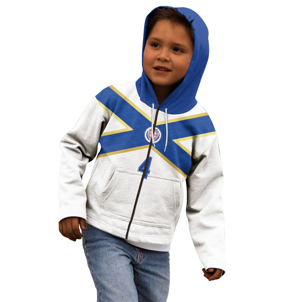 Scotland National Football Custom Kid Hoodie Flag-Inspired White Tartan Version