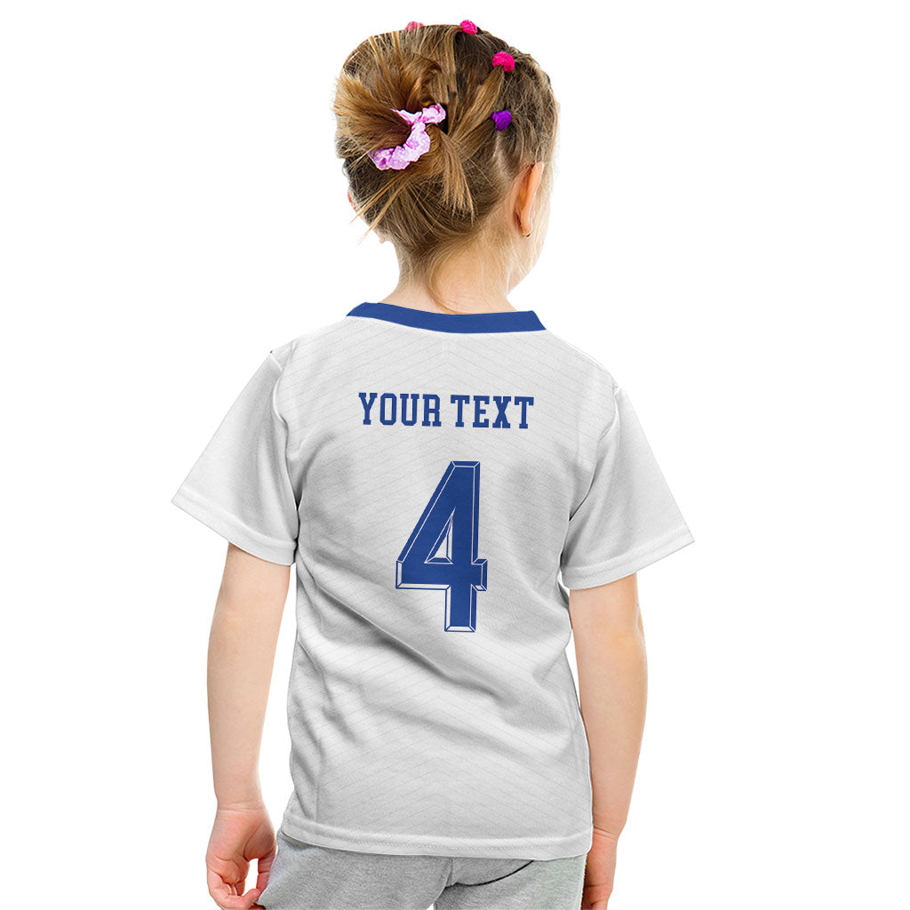 Scotland National Football Custom Kid T Shirt Flag-Inspired White Tartan Version