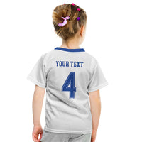 Scotland National Football Custom Kid T Shirt Flag-Inspired White Tartan Version