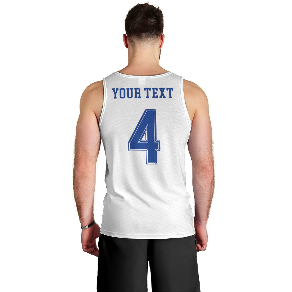 Scotland National Football Custom Men Tank Top Flag-Inspired White Tartan Version
