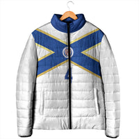 Scotland National Football Custom Padded Jacket Flag-Inspired White Tartan Version