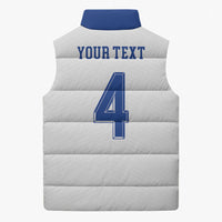 Scotland National Football Custom Sleeveless Puffer Jacket Flag-Inspired White Tartan Version