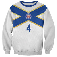 Scotland National Football Custom Sweatshirt Flag-Inspired White Tartan Version