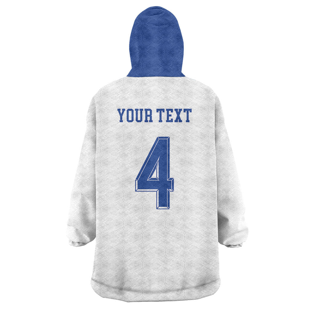 Scotland National Football Custom Wearable Blanket Hoodie Flag-Inspired White Tartan Version