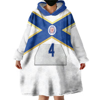Scotland National Football Custom Wearable Blanket Hoodie Flag-Inspired White Tartan Version