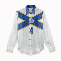 Scotland National Football Custom Women Casual Shirt Flag-Inspired White Tartan Version