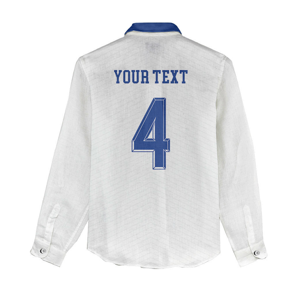 Scotland National Football Custom Women Casual Shirt Flag-Inspired White Tartan Version