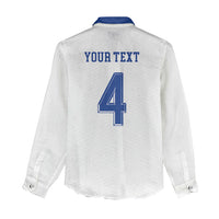 Scotland National Football Custom Women Casual Shirt Flag-Inspired White Tartan Version